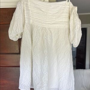 Abercrombie & Fitch White Asymmetrical Dress